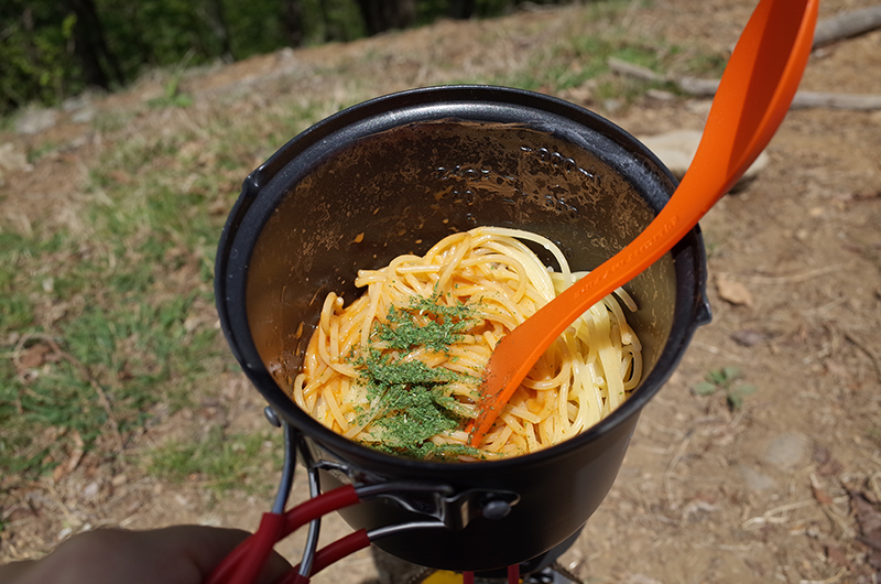 川苔山・山ごはんはパスタ
