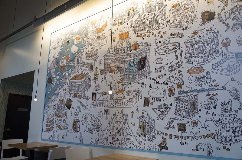 アメリカの旅2014：One Girl Cookies ・壁